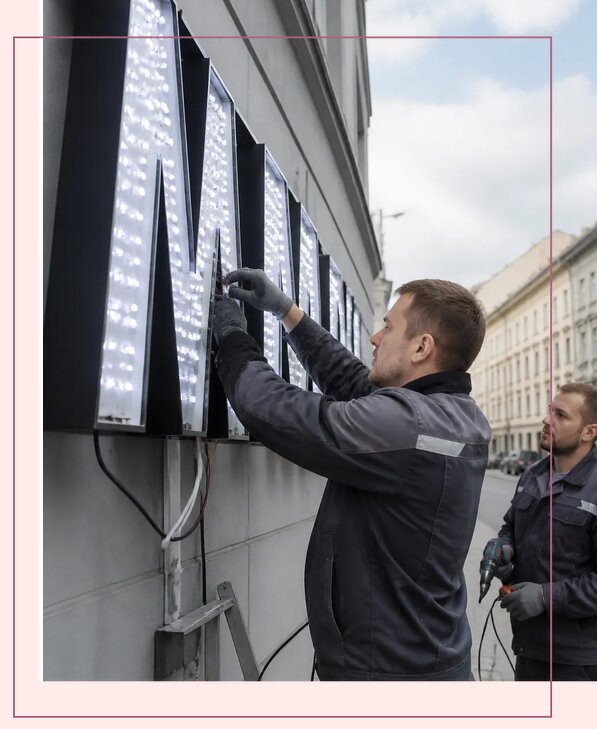 Изготовление и монтаж светодиодных LED вывесок в Междуреченске